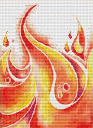 Two Elements, Fire cross stitch chart by Artmishka Cross Stitch